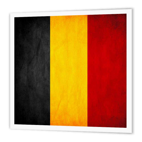 3dRose ht_28227_1 Belgium Flag-Iron on Heat Transfer Paper for White Material, 8 by 8-Inch