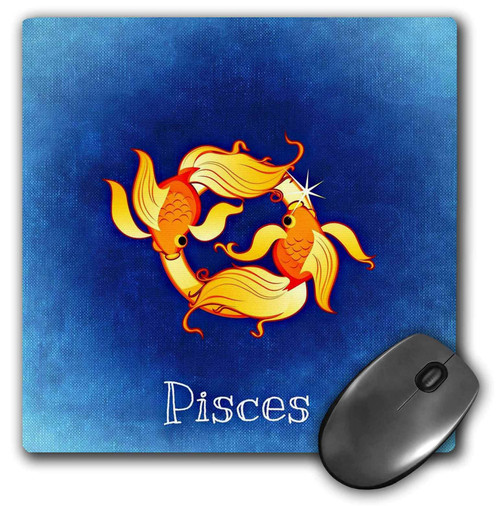 3dRose Mouse Pad Pisces Zodiac Sign - 8 by 8-inches (mp_214742_1)