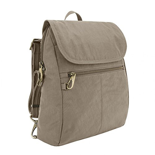 Travelon Anti-theft Signature Slim Backpack, Sable
