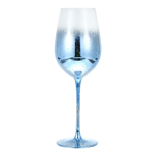 NUOBESTY Wine Glasses Glass Wine Goblet Champagne Flutes With Stem Wine Cups Blue Crystal Drinking Goblet Decorative Dinnerware For Night Bar Home Party Wedding Blue Martini Glasses