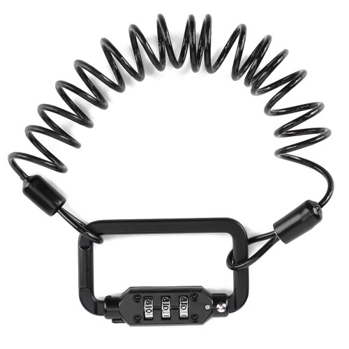 Helmet Lock Motorcycle Scooter Bike Helmet Lock Telescopic Cable Anti?Theft 3 Digit Password Cycling Equipment for Bikes Mountain Bikes Electric Vehicles