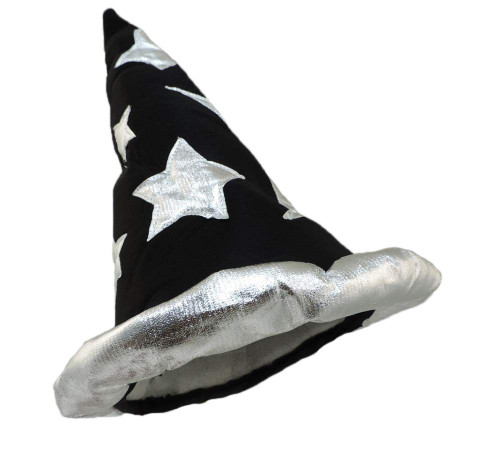 NOVELTY GIANT WWW.NOVELTYGIANT.COM Black and Silver Pointed Wizard Sorcerer Hat