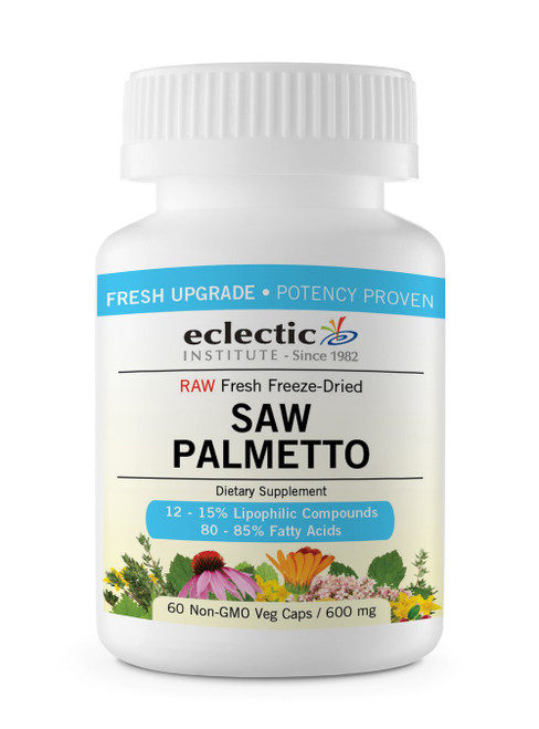 Eclectic Saw Palmetto 600 Mg Fduv, Blue, 60 Count