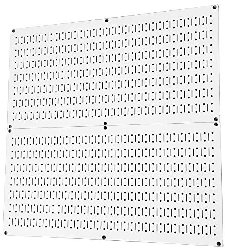 Wall Control Pegboard Rack Steel Pegboard Pack White Peg Boards Two 32Inch x 16Inch White