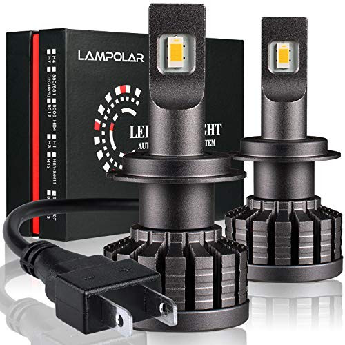 Lampolar LED Headlight Bulbs Conversion Kit H7 All-in-One 8000LM 6000K Cool White - 2 Years Warranty