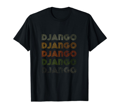 Love Heart Django Tee Grunge Vintage Style Black Django T-Shirt
