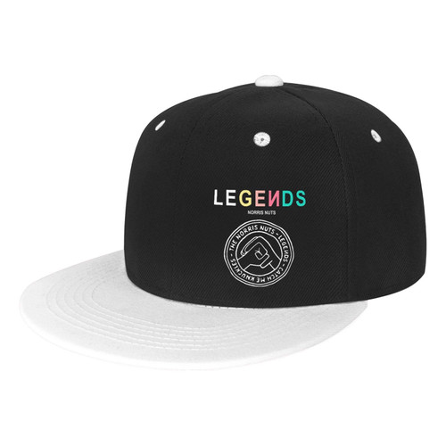 Norris Singer Nuts Hip Hop Hat Men Women Adjustable Baseball Cap Classic Snapback Hat Cool 80s 90s Flat Bill Visor Hat Cap White