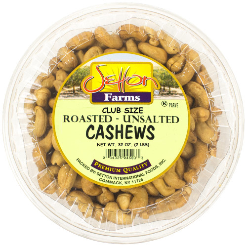 Cashews Roasted Unsalted | Non-GMO | Premium Quality | Bulk Value Size 32 Oz. (2 Lb.)