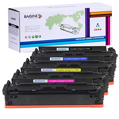 BAISINE Compatible Toner Cartridge Replacement for HP 201A CF400A 201X CF400X   ( Black, Cyan, Yellow, Magenta , 4 pk )
