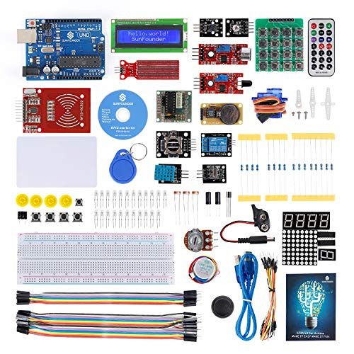 SunFounder project RFID Starter Kit for Arduino Beginners with Uno R3, LCD1602, Servo, Stepper Motor for Arduino Mega2560 