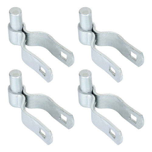 GLEEJON 4PCS 1-3/8 " Gate Hinge, Chain Link Fence Gate Post Hinge Galvanized Chain Link Fence Gate Post Hinge Heavy Duty Gate Hinges for Repairing Chain Link Fence Gate