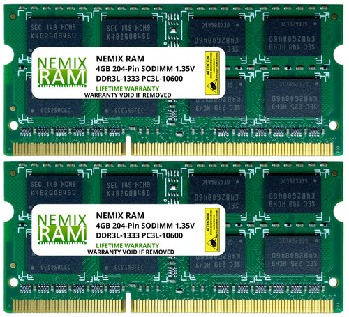8GB (2x4GB) DDR3-1333MHz PC3-10600 2Rx8 SODIMM Laptop Memory by NEMIX RAM