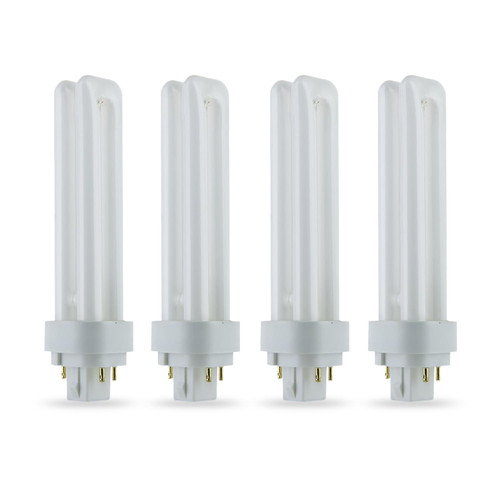 (4 Pack) 18 Watt Compact Fluorescent Light Bulb 6500K Daylight 4 Pin G24q-2, Replacement for Sylvania CF18DD/E/865 and Philips - PL-C 18W/865/4P/ALTO