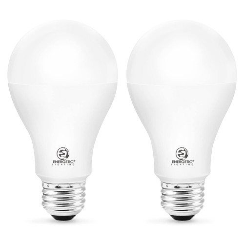 ENERGETIC SMARTER LIGHTING 150 Watt LED Light Bulb, Super Bright A21 LED Bulb Cool White 4000K, Non-Dimmable, 2300lm, High Lumen Light Bulbs, UL Listed, 2 Pack