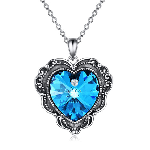 Love Heart Pendant Necklace for Women 925 Sterling Silver Crystal Love Jewelry for Her Love Heart Pendant Necklace for Women 925 Sterling Silver Crystal Love Jewelry for Her