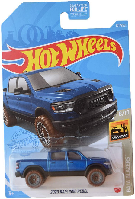Hot Wheels 2020 Ram 1500 Rebel, [Blue] 101/250 Baja Blazers 8/10