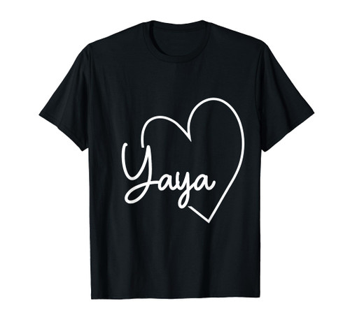 Yaya Heart For Women Grandma Christmas Mother'S Day T-Shirt Yaya Heart For Women Grandma Christmas Mother'S Day T-Shirt