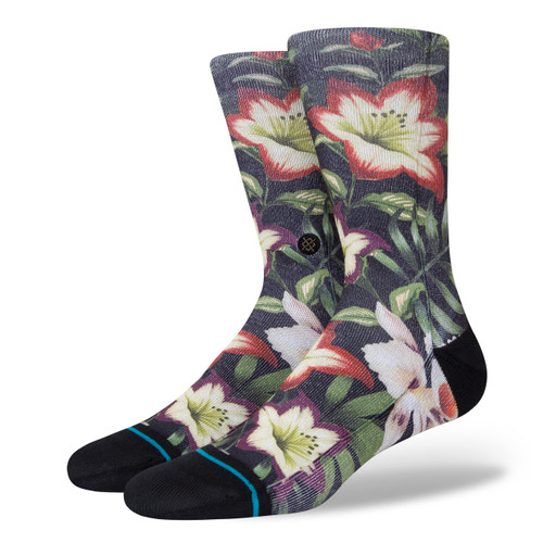 Stance Crew Variegate Socks (Medium, Black)