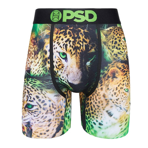 PSD Men's Neon Cheetah Boxer Briefs, Multi, XXL