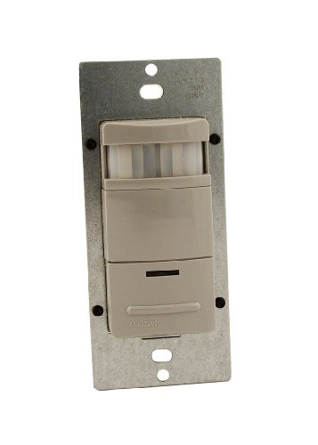 Leviton ODS10-IDG Decora Passive Infrared Wall Switch Occupancy Sensor, Gray