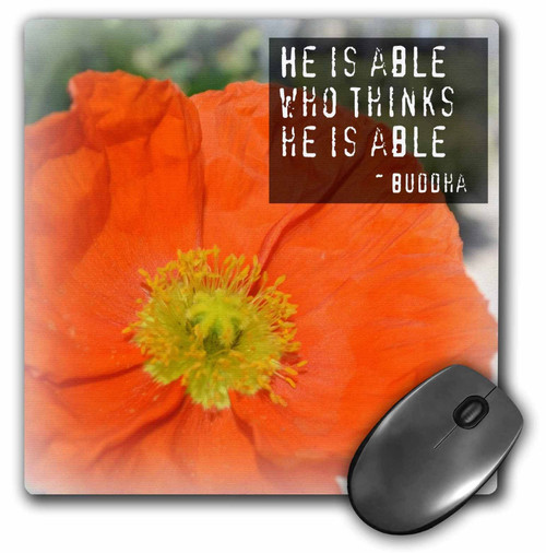 3dRose LLC 8 x 8 x 0.25 Inches Mouse Pad, Ability Motivational Poppy Flower Inspirational Quotes (mp_31425_1) 3dRose LLC 8 x 8 x 0.25 Inches Mouse Pad, Ability Motivational Poppy Flower Inspirational Quotes (mp_31425_1)