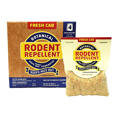 Fresh Cab Rodent Repellent; Quickly Repelling Pests from Treated Areas; Preventing Re-Infestation for up To 3 Months; Safe for Children, Pets and the Environment; Non-Toxic; EPA Registered; 16-Scent Pouches