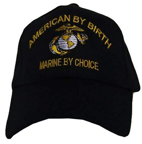 American by Birth Marine by Choice USMC EGA Marines Black Baseball Ball Cap Hat American by Birth Marine by Choice USMC EGA Marines Black Baseball Ball Cap Hat