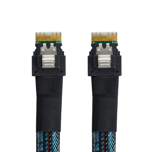 xiwai PCI-E Slimline SAS 4.0 SFF-8654 4i 38pin Host to SFF-8654 Slim SAS Target Cable 50cm