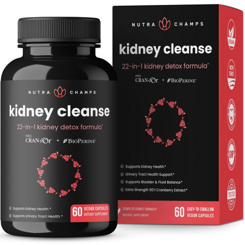Kidney Cleanse Detox & Repair | 22-In-1 Kidney Health Supplement | Extra Strength 50:1 Cranberry Extract with Bioperine for Increased Absorption | Kidney & Urinary Tract Support & Flush Formula Kidney Cleanse Detox & Repair | 22-In-1 Kidney Health Supplement | Extra Strength 50:1 Cranberry Extract with Bioperine for Increased Absorption | Kidney & Urinary Tract Support & Flush Formula