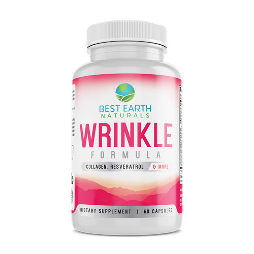 Wrinkle Formula Advanced Anti-Aging, Beauty Supplement, with Collagen, Antioxidants, Glutathion, Resveratrol, and More - 60 Count
