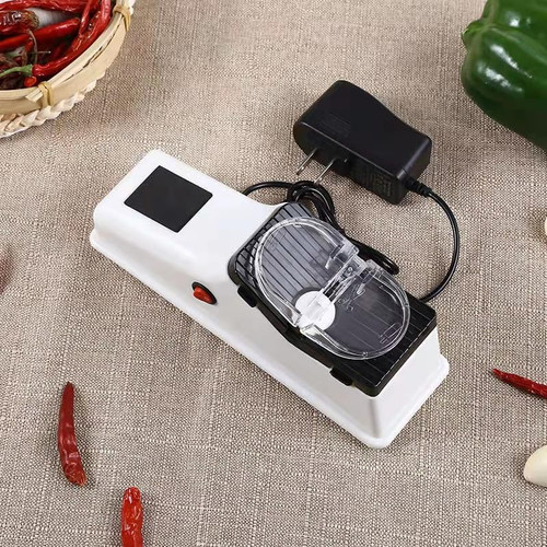 Electric Knife Sharpener, Professional Knife Sharpener for Home, Power Cord Interface Knife Sharpener, 5 Seconds for Quick Sharpening & Polishing with Protective Cover