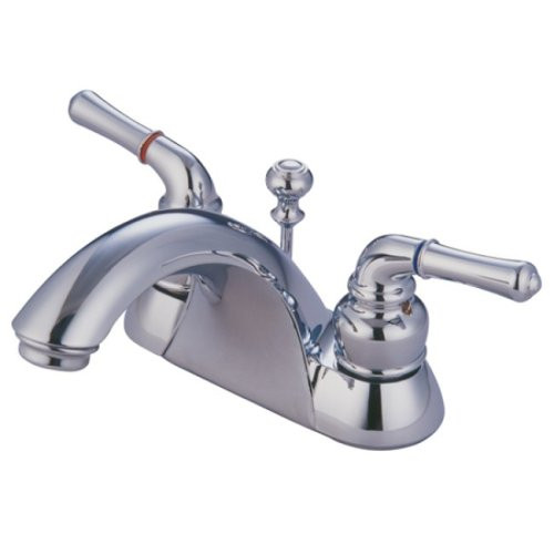 Kingston Brass KB2621 Naples 4-Inch Centerset Lavatory Faucet, Polished Chrome