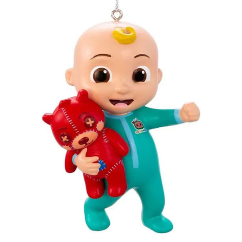 Kurt S. Adler Cocomelon JJ with Teddy Bear Christmas Holiday Ornament Gift Boxed (One Size, Turquoise)