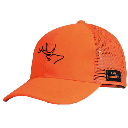 EDTREK Performance Trucker Breathable Mesh Hunting Cap - Timber Camo Hat and Blaze Orange Hunting Hat (Blaze Orange), One Size