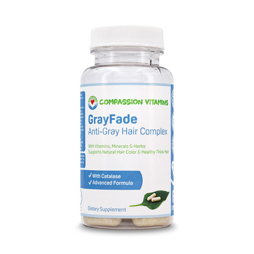 GrayFade Anti-Gray Hair Advanced Complex To Restore Natural Hair Color and Reverse Gray Hair at The Root for Men and Women, 60 Caps Supplement