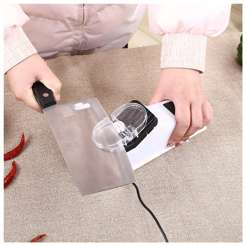 Electric Knife Sharpener, Professional Electric Knife Sharpener for Home Use - 5 Second Quick Sharpening and Polishing With Protective Cover and USB Interface Style