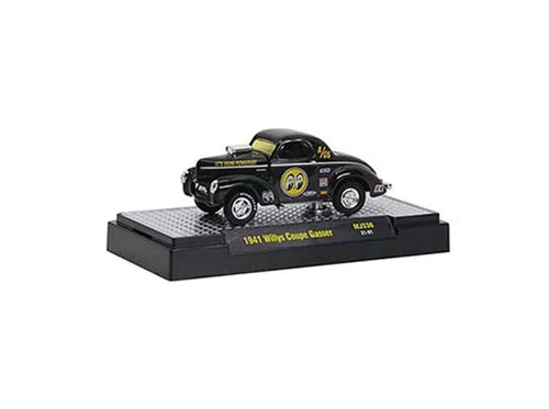 M2 1941 Willys Coupe Gasser Black Mooneyes Limited Edition to 4400 Pieces Worldwide 1/64 Diecast Model Car Machines 31500-MJS36