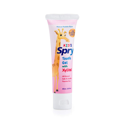 Spry Kid's Xylitol Tooth Gel, Natural Bubble Gum, 2 fl oz