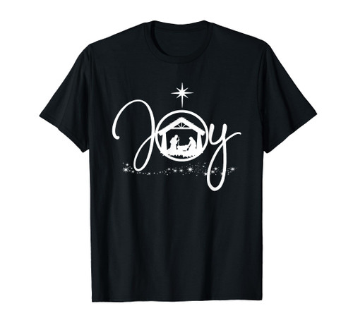 Christian Christmas Joy Jesus Nativity Scene Faith T-Shirt