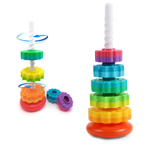 LUCKFUTURE Spinning Stacking Toys, Educational Toddler Toys Stacking Rings Baby Toy, Montessori Toy for Girls and Boys, Spin Gears Toys Christmas Birthday Gift for 1-3 Year Old LUCKFUTURE Spinning Stacking Toys, Educational Toddler Toys Stacking Rings Baby Toy, Montessori Toy for Girls and Boys, Spin Gears Toys Christmas Birthday Gift for 1-3 Year Old