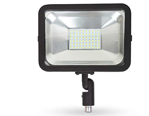 ASD 30W LED Flood Light with Knuckle Mount Super Slim Compact SMD Outdoor Led Light Landscape Security Waterproof UL Listed DLC Certified 5000K (Daylight)