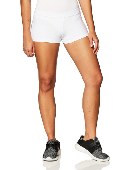 Capezio womens Team Basic Boy Cut Low Rise Shorts, White, X-Small US