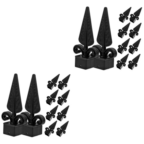 DOITOOL 20 Pcs Fence Head Plastic Fence Post Caps Fence Parts Metal Post Caps Metal Fence Metal Fencing Plastic Fencing Fence Post Cap Replacement Plastic Fence Cover Plastic Post Caps