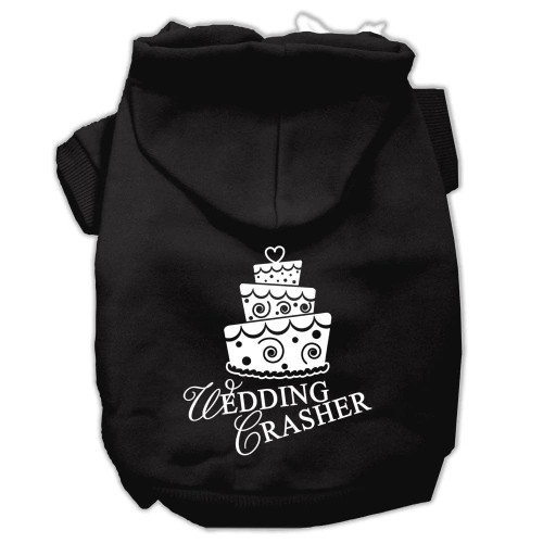 Mirage Pet Products 62-80 SMBK Wedding Crasher Screen Print Black Pet Hoodie, Small