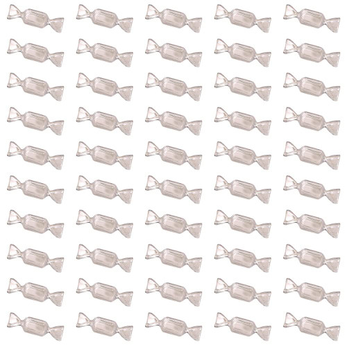 50 Pieces Fillable Plastic Candy Shaped Clear Container, Mini Cute Candy Shaped Wedding Favor Boxes for Baby Shower Birthday Wedding Party Supplies