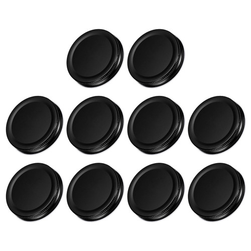 uxcell 30Pcs Mason Jar Lids, 70mm/2.76" Regular Mouth Tin Plate Caps Leak Proof for Canning Jars Kitchen Storage (Black)