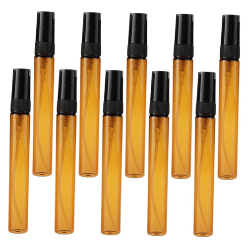 DRESSOOS 20pcs Empty Perfume Bottle Nebulizer Spray Perfume Bottle Perfumer Container Brown Perfume Bottle Perfume Bottle Container Perfumer Bottle Mini Bottle Glass Pack