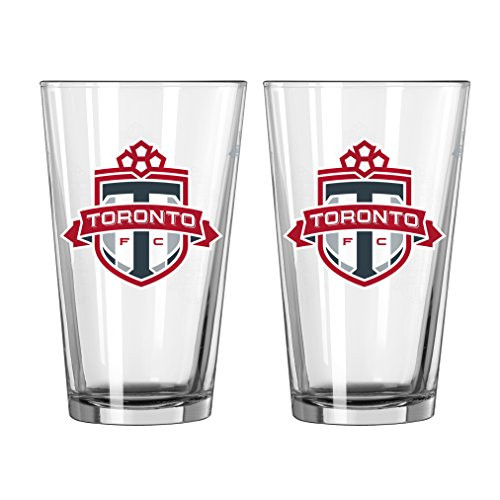Boelter Brands MLS Toronto FC Satin Etch Pint, 16-Ounce, 2-Pack
