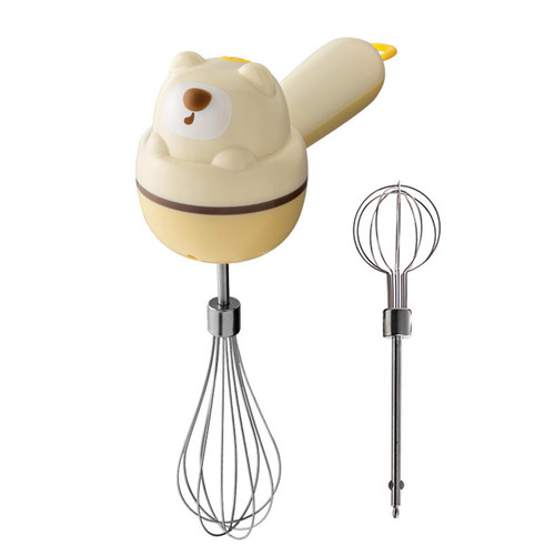 Kitchen Mixers, Electric Hand Mixer, Cordless Electric Mixer, USB Rechargeable Electric Hand Mixer, Bear Shape Egg Beater, Whisk Beater, 3-Speed Baking Mixer For Whipping, Mixing Pudding, Cookies