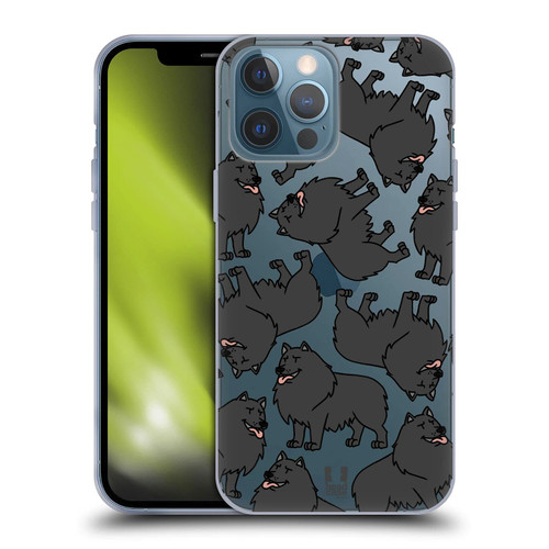 Head Case Designs Schipperkes Dog Breed Patterns 9 Soft Gel Case Compatible with Apple iPhone 13 Pro Max